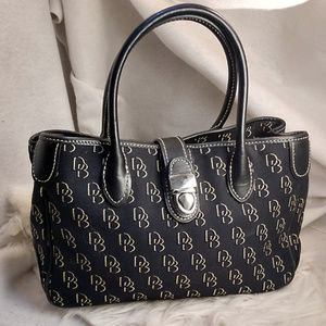 Authentic Grey Black Dooney & Bourke Purse Handbag